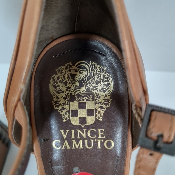 Vince Camuto brown studded wedge sandals, size 10 - Picture 12 of 12